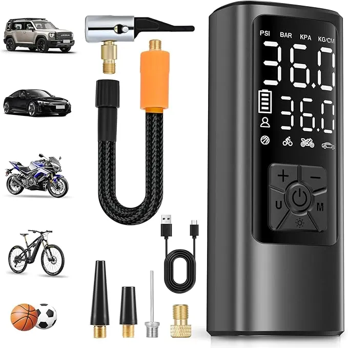 Illustration de l'article "HOVVIDA Gonfleur Pneus Portable 150 PSI : test du compresseur sans fil pour moto" sur Accessoires Moto
