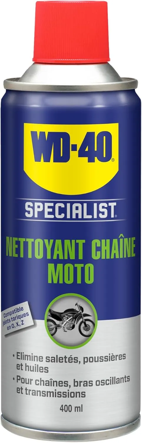 Illustration de l'article "WD-40 Specialist Moto Nettoyant Chaîne : test et avis complet" sur Mécanique